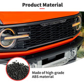 JWWY for Bronco Front Grill Mesh Inserts Cover Trim Compatible with 2023 Ford Bronco Raptor Accessories Carbon Fiber